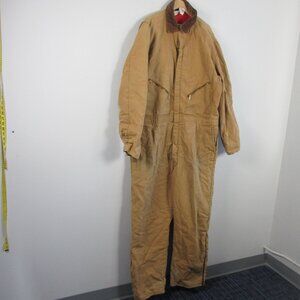 Walls Blizzard Pruf Insulated Coverall Men 2X Brown Canvas 100% Cotton Vtg 1918